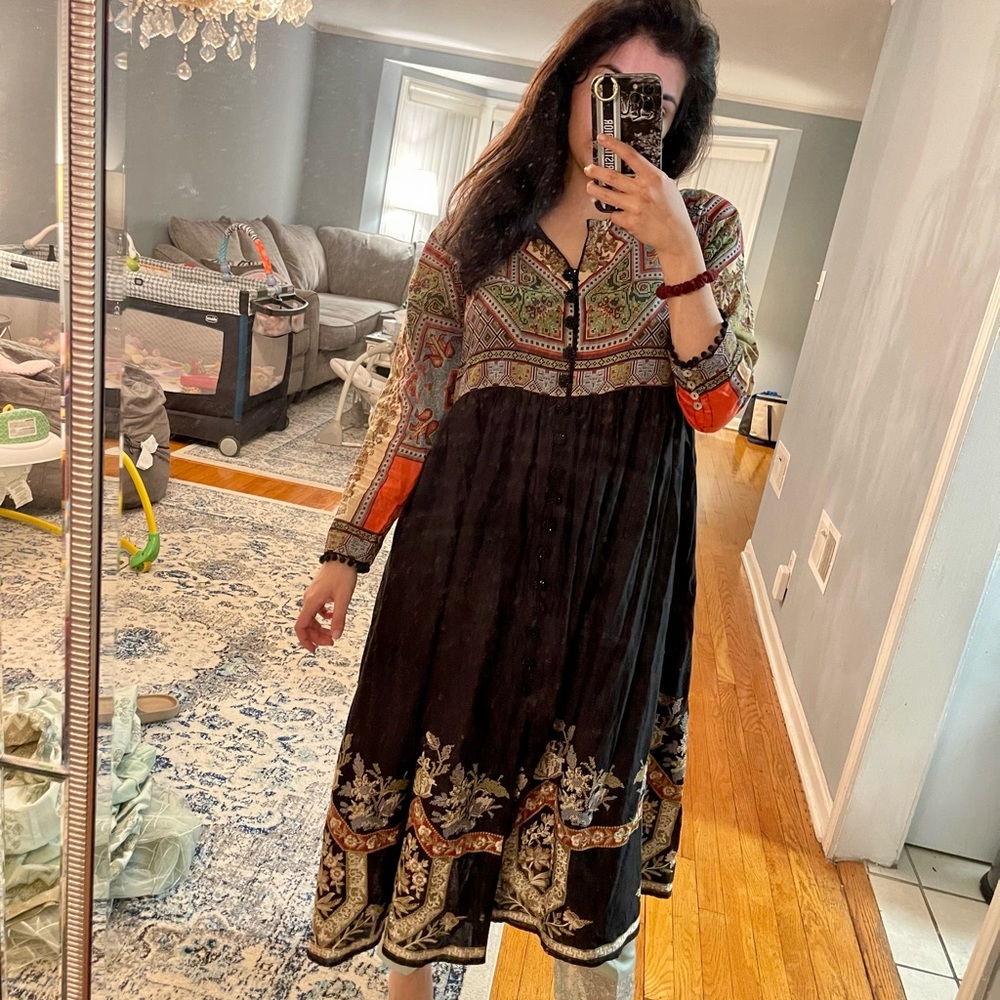💚🖤🌸Ethnic outfitters Anarkali 🖤💚🌸